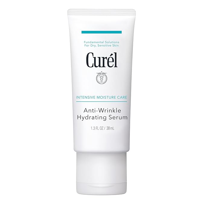 Curel Japanese Skin Care, Anti-Wrinkle Hydrating Serum, Lightweight Serum, Fragrance Free & Colorant Free, For Sensitive Skin, 1.3 Oz-Velvo Beauty