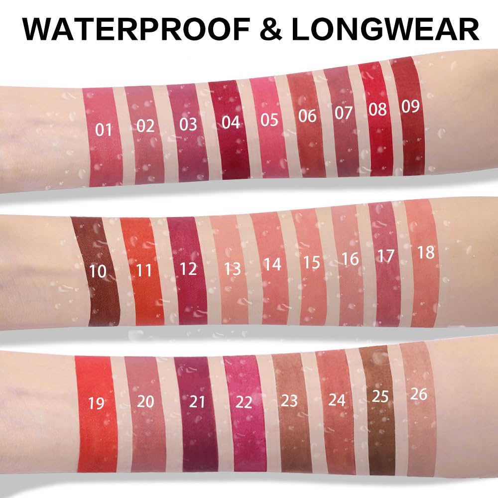 BINGBRUSH Matte Lip Crayon Set – Longwear, Waterproof, Velvet Finish, Built-in Sharpener, Smooth Lip Liner & Gloss (03#+22#, 2 Count (Pack of 1))-Velvo Beauty