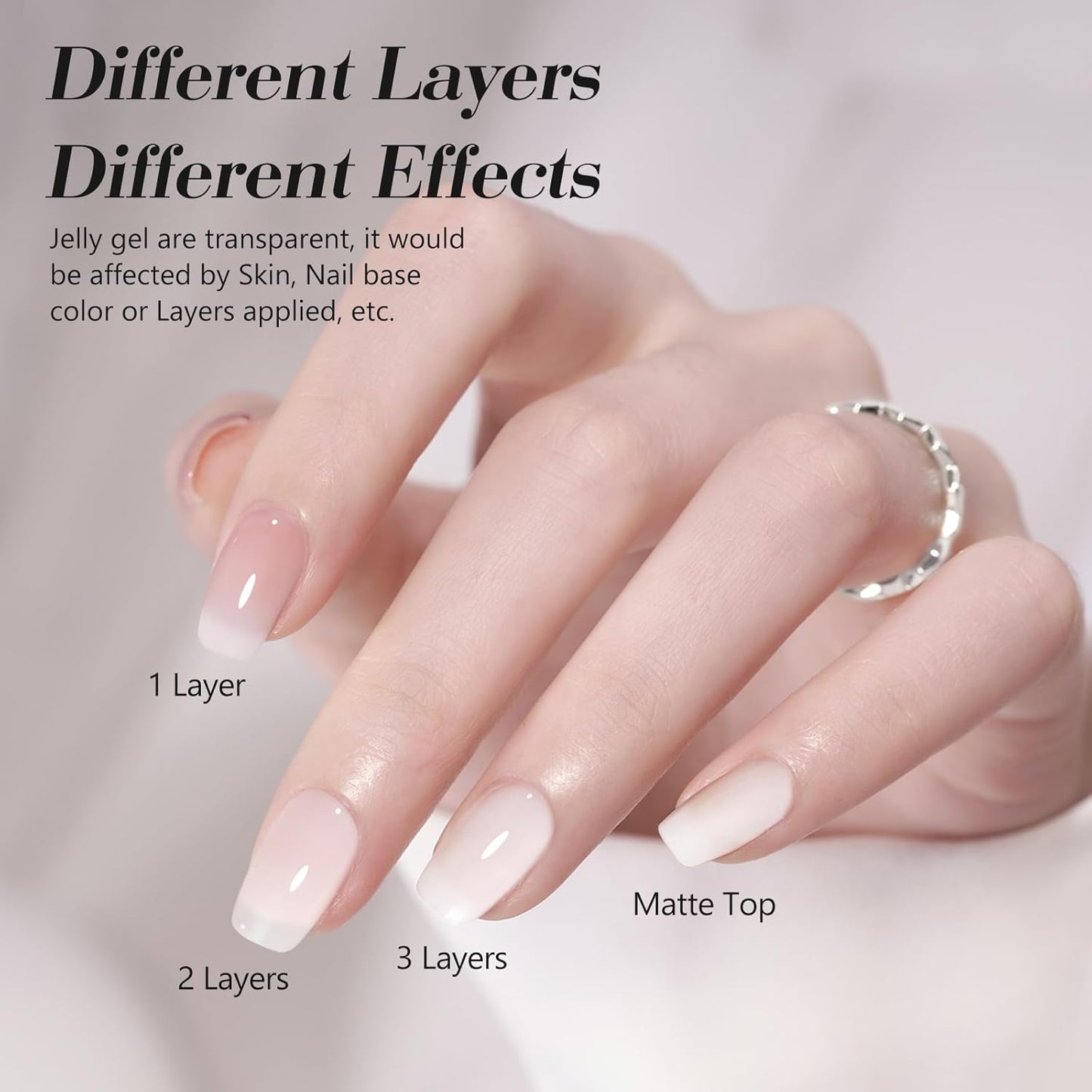 CANNI Milky White Jelly Gel Polish – 9ML Translucent Sheer Nude Soak-Off UV/LED Gel Nail Polish for DIY Manicure or Salon Use-Velvo Beauty