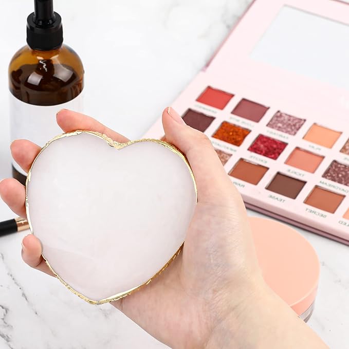 Resin Nail Art Palette Nail Mixing Palette Nail Art Painting Mixed Color Palettes Gold Edge Nail Holder Display Board Cosmetic Mixing Nail Art Palette Tools-Velvo Beauty