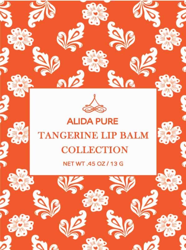 Tangerine Lip Balm, Vegan Lip Balm Set, Beeswax Free, with Avocado Oil, Organic Jojoba Oil, Candelilla Wax, and Vitamin E, Natural Moisturizer For Dry, Chapped, or Cracked Lips, 3 Tube Set-Velvo Beauty