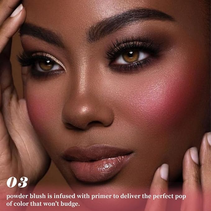 Rose Bean Paste Matte Single Pressed Cheeks Face Blushes Makeup Palette, Rose Bean Monochrome Cream Blushes Palette Makeup for Older Women, Natural Pigmented Paleta de rubores monocromática 04-Velvo Beauty