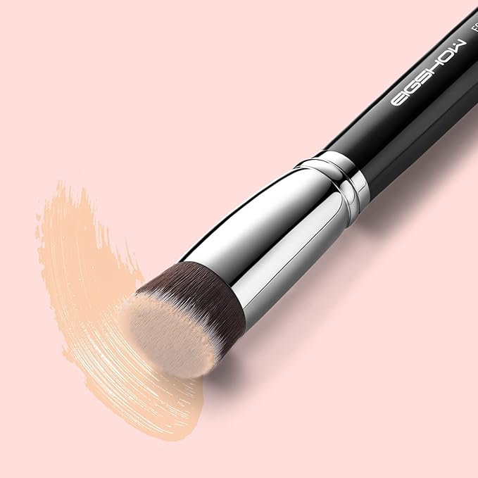 Flat Top Kabuki Foundation Brush, EIGSHOW Premium Makeup Brush for Liquid, Cream, and Powder - Blending, Buffing, Stippling, Flawless Application (F624)-Velvo Beauty