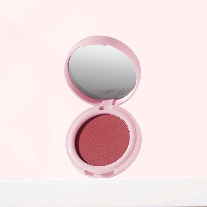 Mally Beauty Bulletproof Powder Blush - Robust Rose - Long-Lasting Flush of Color - Compact Blush Powder Makeup - Matte Finish-Velvo Beauty
