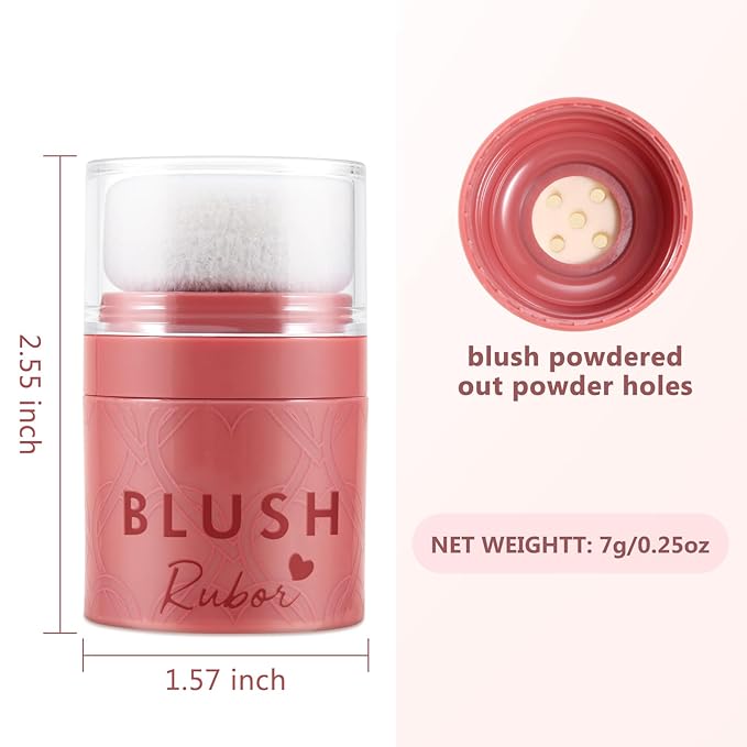 Boobeen Loose Blush Powder Air Cushion Blush, Face Blusher Cheeks Powder, Natural Highly Pigmented Soft Blush Makeup Long Lasting, Matte Finish-Velvo Beauty
