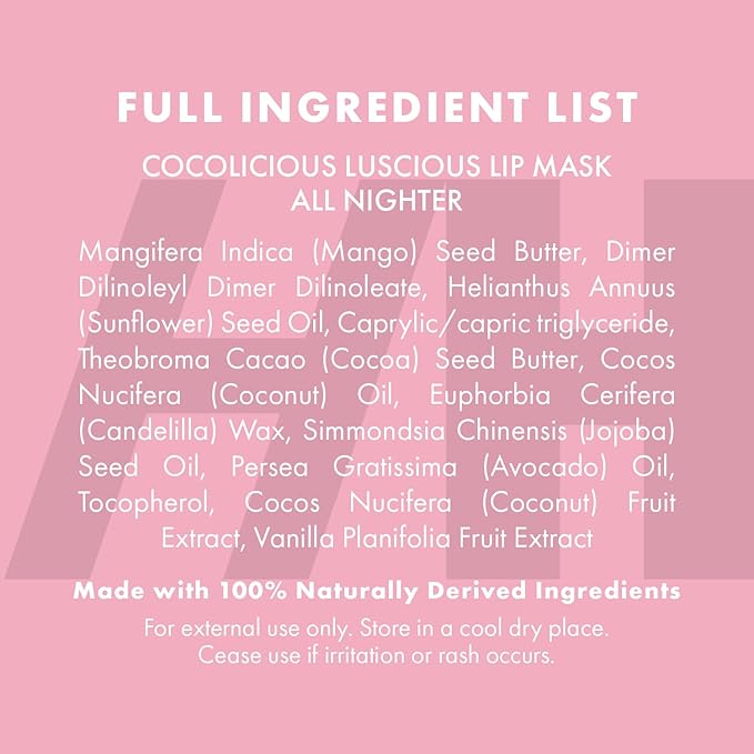 100% Natural Lip Butter Sleeping Lip Mask, Overnight Lip Moisturizer and Conditioner for Dry Lips. Intensive Lip Balm and Lip Therapy Skin Care with Mango butter (Original All Nighter)-Velvo Beauty