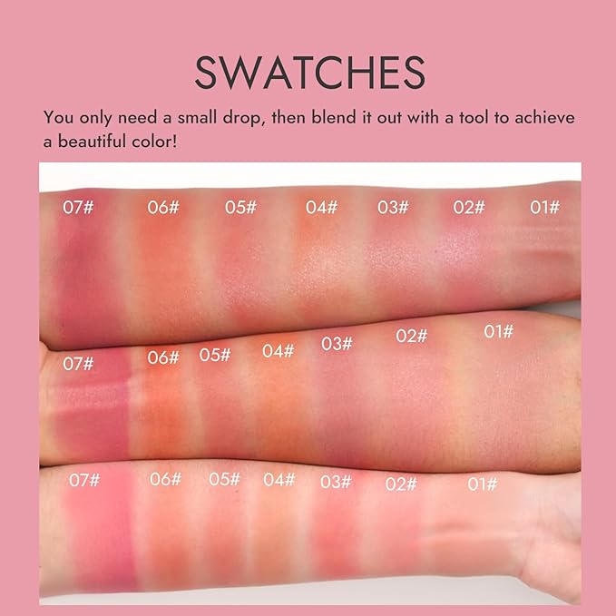 YOUNG VISION Liquid Blush Drops, Highly Pigmented Matte Cheek Tint, Easy Blending for Natural Radiant Cheek blusher Makeup,Lightweight, Long Lasting-Velvo Beauty