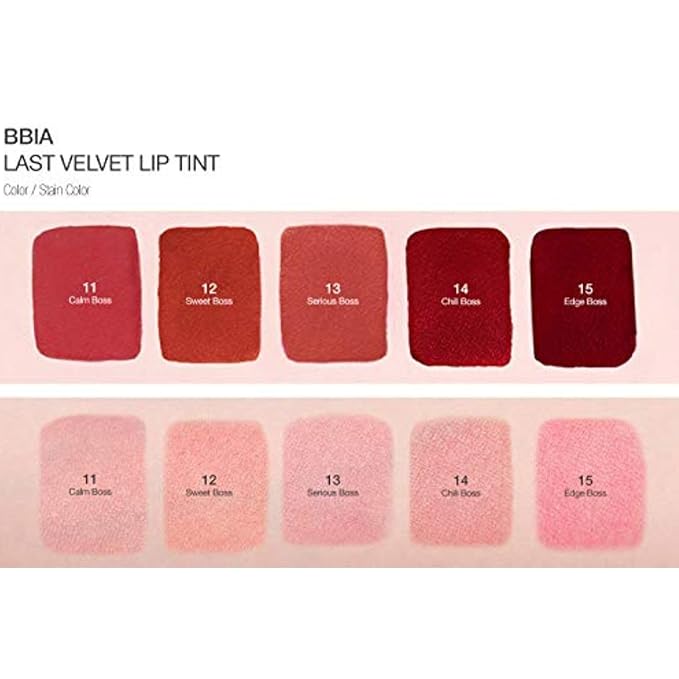 BBIA Last Velvet Lip Tint - Soft & Creamy Matte Finish Lip Stain, Blur Effect with Velvety Texture, Long-Lasting, High Pigment, Lightweight, Non-Drying, Korean Lip Makeup (12 SWEET BOSS)-Velvo Beauty