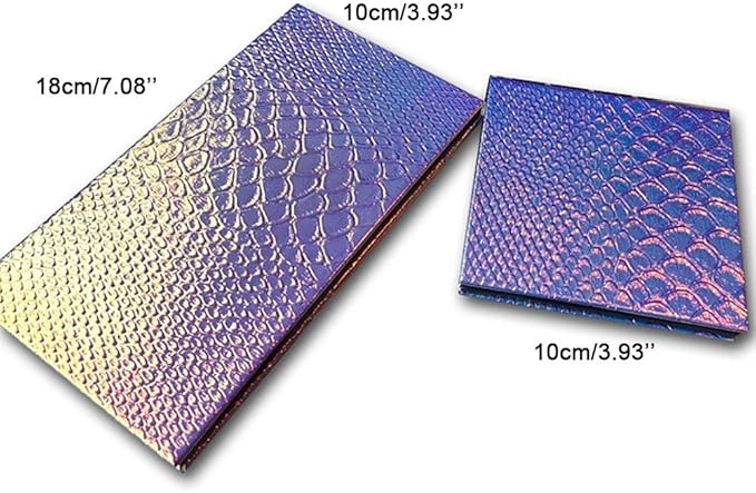 Magik Empty Mermaid Magnetic Makeup Eyeshadow Palette DIY Cosmetic Case with Free Pans (Large with 18 Pans)-Velvo Beauty