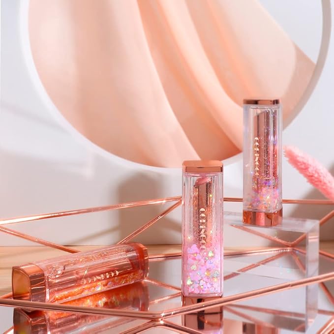 Sparkle Cute Changes Color Lip Balm #03 Swan Lake|Colored Lip Cream Lip Gloss, Glitter Lip Care Lip Pack Birthday Gift Glitter Gift Sequin Shiny Spangle Lipbalm crema de labios de color-Velvo Beauty