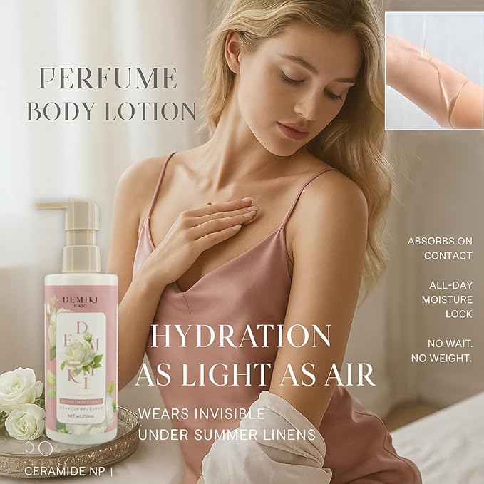 Body Lotion Moisturizer Skin Care with Niacinamide - Japanese Body Lotion for Women, Beauty & Personal Care, Body Cream for Dry Skin, Perfume Moisturizer, Summer Essentials Skincare 8.45fl.oz-Velvo Beauty