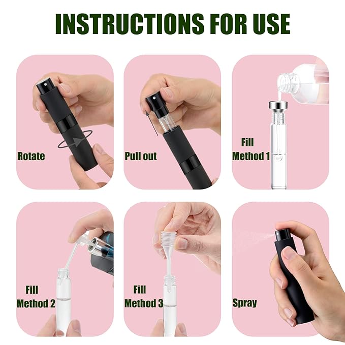 14 PCS/8ML Portable Atomizer Perfume Bottles, Mini Empty Refillable Cologne Spraye Bottle, Pocket Travel Perfume Liquid Sprayer (Mixing Colors)-Velvo Beauty
