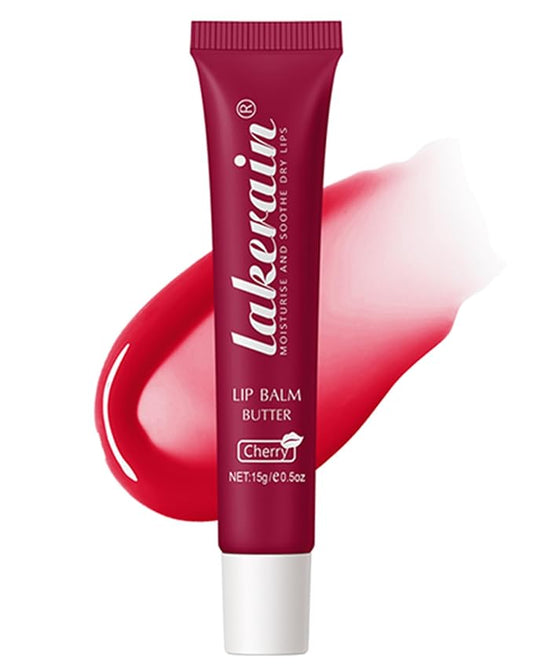 Lip Butter Balm Chrrey, Hydrating Tinted Butter Lip Gloss,Clear Lip Mask Lip Care Moisturizer, Smooth Lip Treatment Balm,Non-Sticky Jelly Glow Reviver Fat Lip Oil, Women’s Day Makeup Gift for Women-05-Velvo Beauty