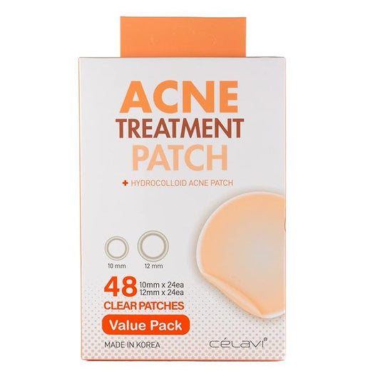 Celavi Acne Spot Treatment Hydrocolloid Patch (Acne Treatment, 48 Count)-Velvo Beauty