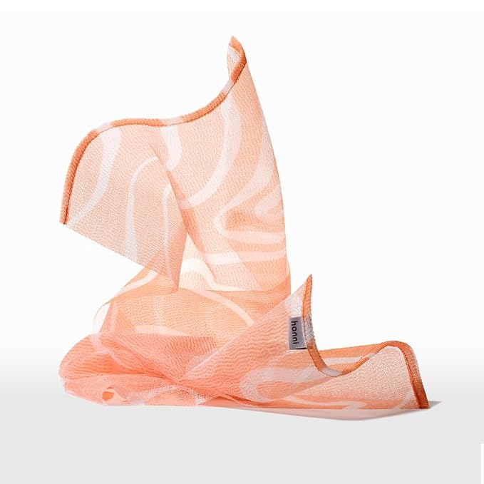 HANNI Extra-Long Shower Scarf, Japanese-Inspired Exfoliating Body Scrubber, Loofah-Like Wash Cloth for Dead Skin Removal-Velvo Beauty