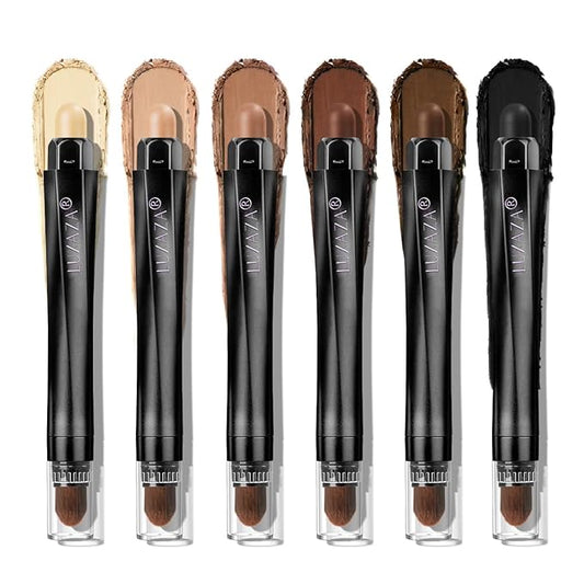 Brown Eyeshadow Stick Makeup 6PCS Set, Neutral Eyeshadow Palette Matte Cream Eye Shadow Eyeliner Brightener Pencil Crayon - BROWN CASHMERE-Velvo Beauty