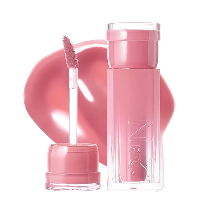 2aN Glaze Bouncing Tint – Lightweight, Moisturizing Lip Tint with High-Shine Finish, Smooth, Light Plumping, Comfortable Wear, Korean Makeup (Lazy, 0.16 oz)-Velvo Beauty