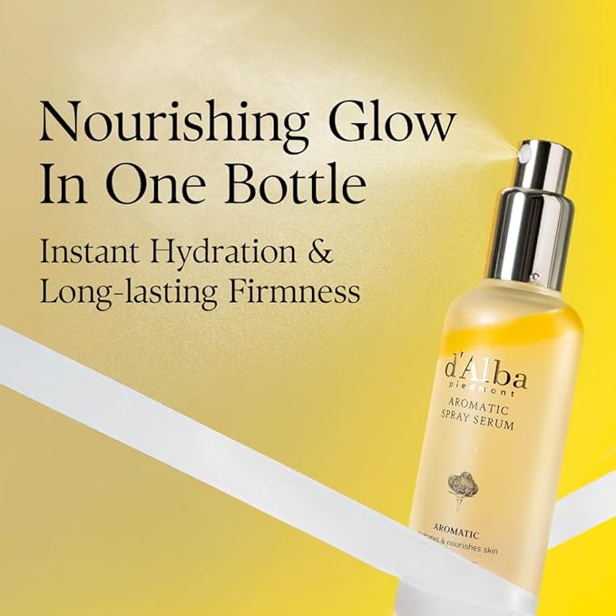 d'alba Piedmont Italian White Truffle First Aromatic Spray Serum, Fragrant VEGAN Glowy Antioxidant Face Mist, Deep Hydration Skin Firmness, Korean Skin Care (2.02 fl.oz)-Velvo Beauty