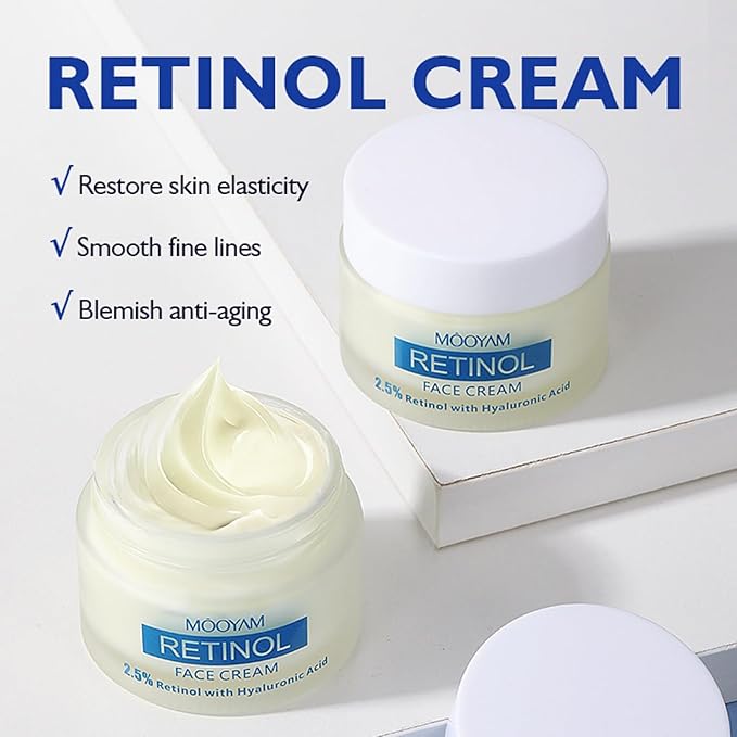 Retinol Cream, Retinol Moisturizer for Face and Neck, Wrinkle Cream for Face, Retinol Complex,Wrinkle Cream Anti Aging Retinol Facial Cream with Hyaluronic Acid, Collagen cream,Anti aging cream.-Velvo Beauty