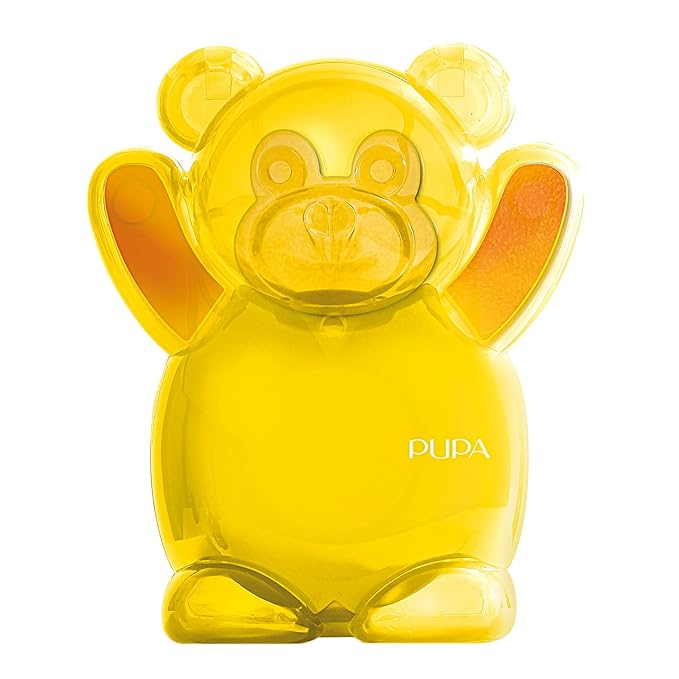 Pupa Milano Happy Bear Makeup Kit, 005 Yellow, 0.39 oz - Makeup Gift Set - Makeup Palette - Blush - Eyeshadow - Highlighter - Lip Gloss - Face Makeup-Velvo Beauty