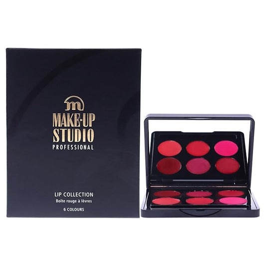 Lipcolourbox 6 Colours - Practical And Professional Lip Color Palette - Soft And Smooth Lips - Long Lasting Color And Shine- Pink - 1 Pc-Velvo Beauty