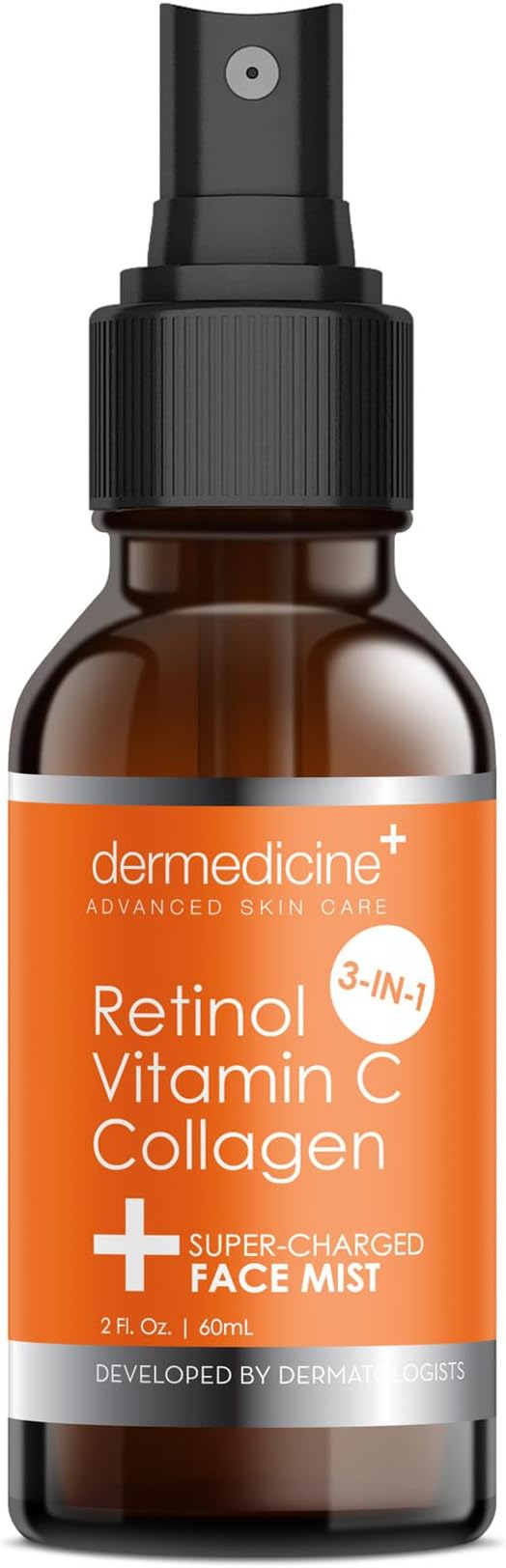 3 in 1 Super-Charged Anti-Aging Face Mist w/Retinol, Vitamin C + Collagen | Hydrates, Refreshes & Brightens for a More Glowing Complexion | 2 fl oz, 60 ml-Velvo Beauty