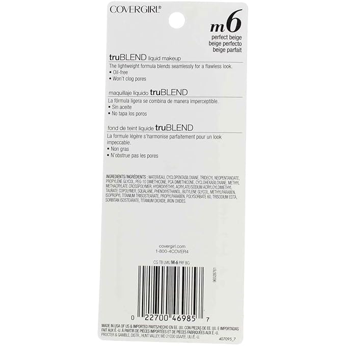 Covergirl Trublend Liquid Makeup, Perfect Beige, 5 Ounce-Velvo Beauty