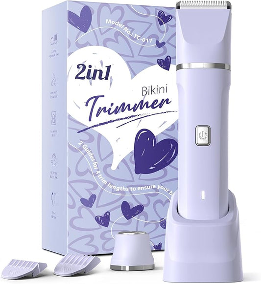 Electric Razors for Women - Wet/Dry Womens Electric Shaver for Legs, Replaceable Body Hair Blade Heads&Hair Remover for Face Head, No Nick, No Cut, No Razor Burn, Purple-Velvo Beauty