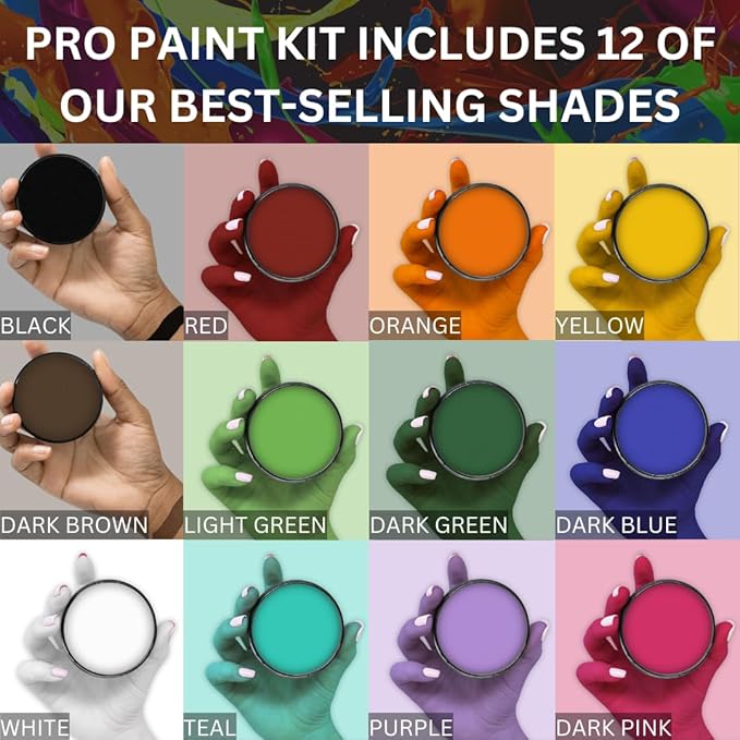 Mehron Makeup Paradise Makeup AQ ProPalette - 12 Colors-Velvo Beauty