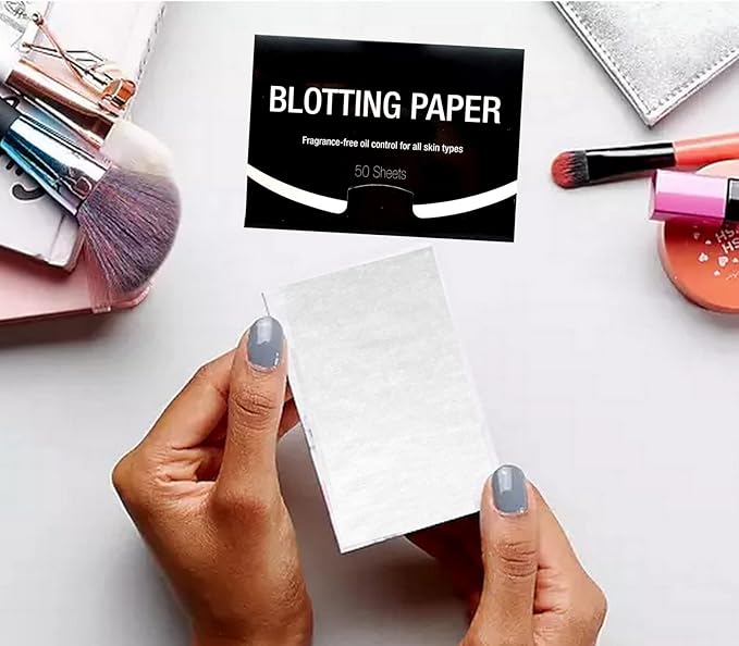 2 Pks FRAGRANCE-FREE Unscented Natural Abaca Blotting Paper - 100 Oil Blotting Sheets - Makeup Friendly UNISEX Oily Skin Shine Blotter Photography Zoom Meetings Travel Gym School - MADE IN TAIWAN-Velvo Beauty