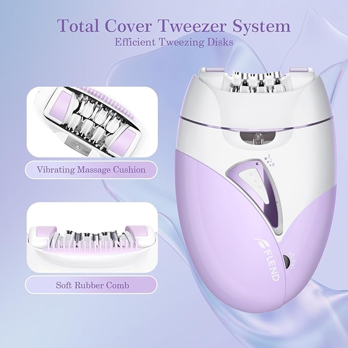 Epilators, 2-Speed Painless Smooth Glide Epilator for Women, Cordless Rechargeable Facial Hair Removal Epilator, Hair Removal Device for Women's Face Legs Bikini Area Arms Legs-Velvo Beauty