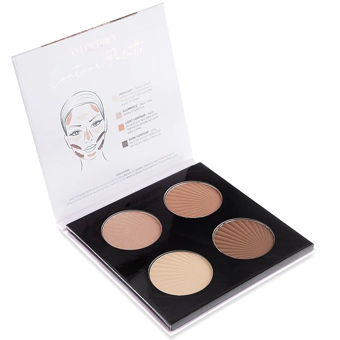 ELLEN TRACY Contour Palette, Full Coverage, Highlight, Illuminate, Light Contour and Dark Contour, Contour Makeup Palette for Women and Girls-Velvo Beauty