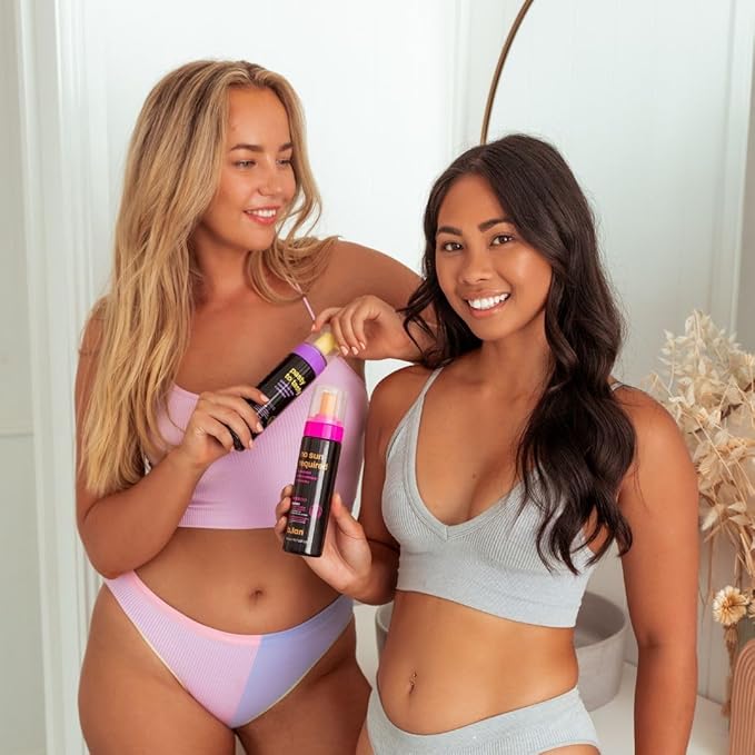 b.tan Dark Self Tanner Mousse | Pasty to Tasty -Best, 1 Hour Express, Hydrating Sunless Tanning Foam, Bronzed Glowy Skin, Face & Body, No Fake Tan Smell, 6.7 Fl Oz-Velvo Beauty