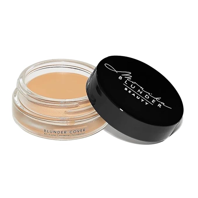 Monika Blunder Beauty - Blunder Cover Foundation Concealer - Shade: 4 - Vier - Medium, Neutral Peachy Undertones - Clean Beauty, All-In-One, Cruelty-Free, Vegan - 0.62 oz-Velvo Beauty
