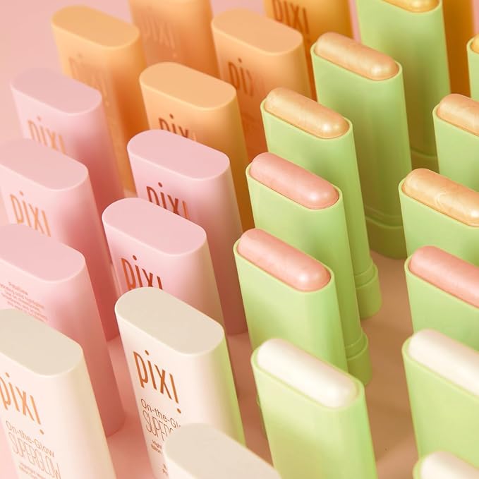 Pixi On-the-Glow SuperGlow - GlidedGold, Hydrating Gel-Cream Highlighter with Ginseng, Aloe Vera & Fruit Extracts, For Cheeks & Brow Bones, 19g / 0.6oz, Paraben-Free, Luminous Natural Highlight-Velvo Beauty