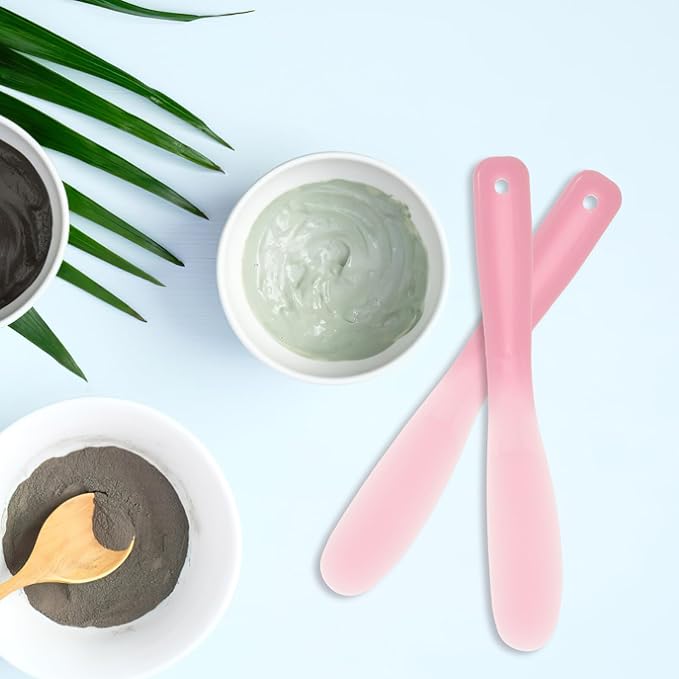 Facial Cream Spatula 10Pcs Mini Cosmetic Spatulas, Silicone Cosmetic Spatula, Mini Cosmetic Skincare Spatula Spoon for Cream, Lotions, Moisturizers Makeup Scoop-Velvo Beauty