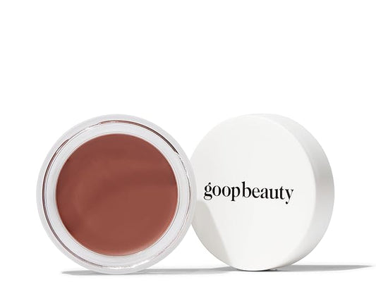 goop Beauty Cream Blush | Sheer Pop of Color for Lips & Cheeks | Vitamin C, Vitamin E, & Safflower Oil | Natural Makeup for Glowing Skin | Paraben & Silicone Free | 0.5 oz | Whiskey - Warm Terracotta-Velvo Beauty