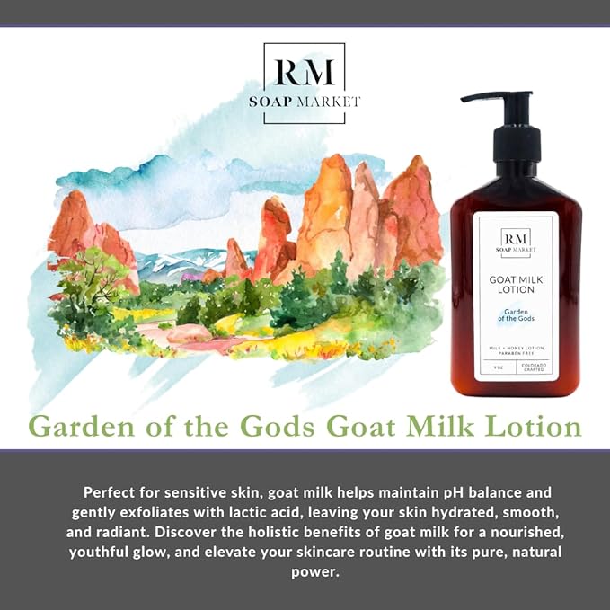 Goat Milk Lotion, Garden of the Gods Fragrance, Hydrating Lotion for Men & Women With Nourishing Goat Milk, Shea Butter, Sunflower Oil & Aloe, Spring Clover & Tender Greens Scent, 9 Oz-Velvo Beauty