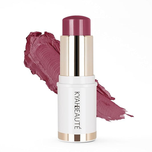 Blush Stick, Cream Blush for Cheeks and Lip Tint, Dewy Finish, Buildable & Blendable Color, Lightweight & Long-Lasting Formula | Mauve, 0.53fl.Oz-Velvo Beauty