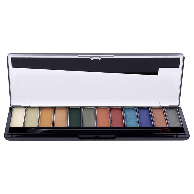 Rimmel London Magnif'Eyes Eyeshadow Palette, 12 Shades, Blendable Formula, Versatile, 009, Jewel Rocks, 0.5oz-Velvo Beauty
