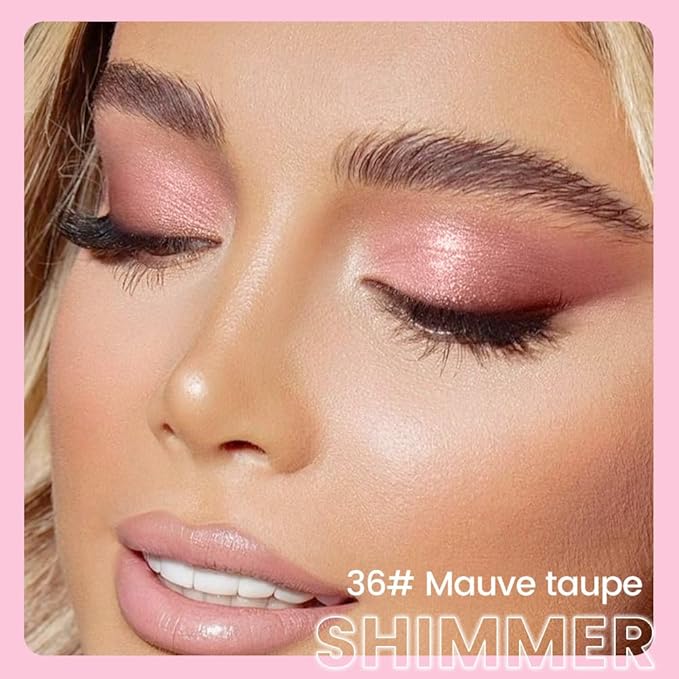 Kaely 2in1 Cream Eye Shadow Brightener Sticks for Eyes, Pencil Eyeshadow Applicator Stick Waterproof Pigmented, Eye Shadow Palette Highlighter Makeup, sombras para ojos, 36 Mauve taupe Shimmer-Velvo Beauty