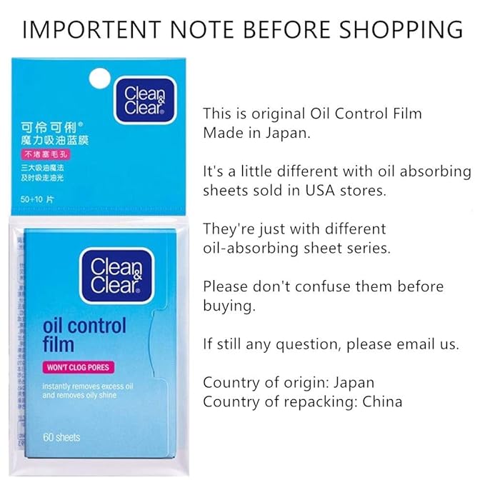 Premium Oil Control Film,Same Series with Clean&Clear Oil Absorbing Sheets,180Sheets/3Pack Larger Oil Blotting Sheets for Face,Makeup Friendly High-performance Handy Face Blotting Paper for Oily Skin-Velvo Beauty