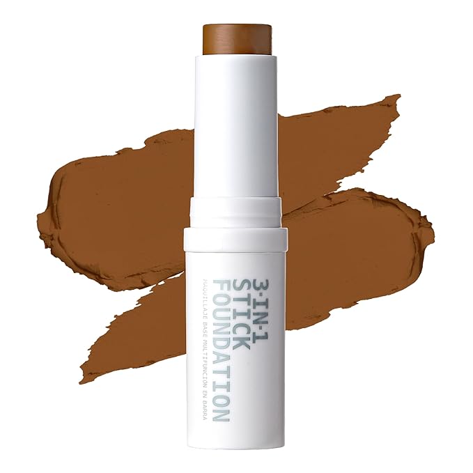 Ruby Kisses Natural Full Coverage 3-In-1 Stick Foundation. Easy to Apply, Hydrating, Lightweight, Long Lasting, Concealer and Contour Stick for Face Makeup (Warm Coconut)-Velvo Beauty