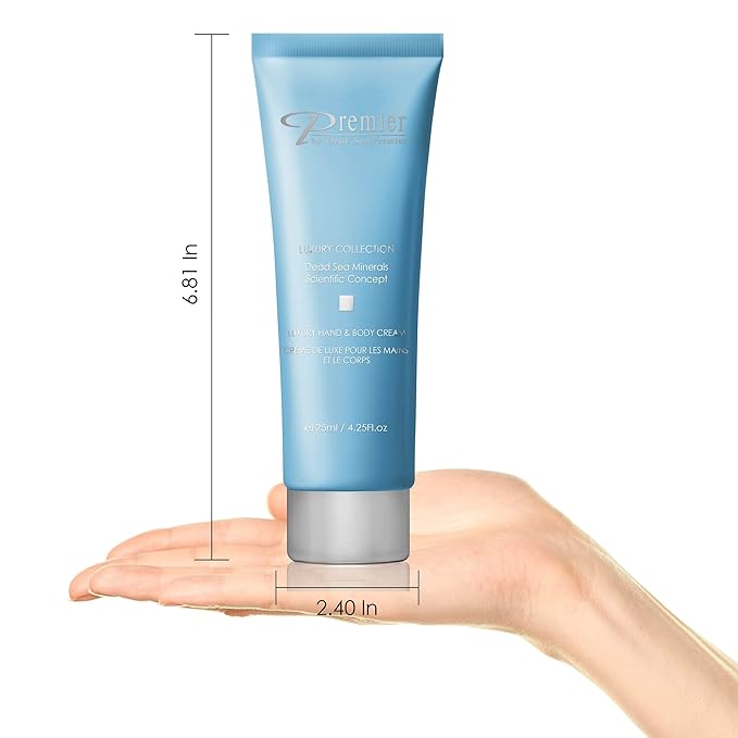 Premier Dead Sea Luxury Hand & Body Cream, hydrating, fast absorbing, no tackiness, relaxing , with witch hazel and vitamins 4.25fl.oz-Velvo Beauty