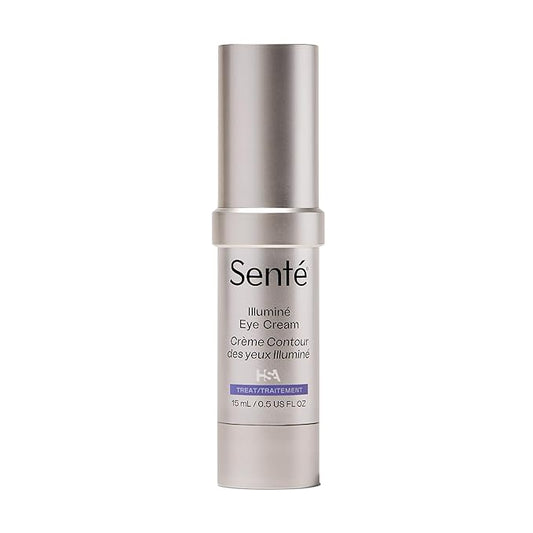 Senté Illuminé Eye Cream | Diminish Dark Circles, Discoloration, Redness, and Puffiness Around The Eyes | with Patented HSA, Niacinamide and Peptides | 0.5 Oz-Velvo Beauty