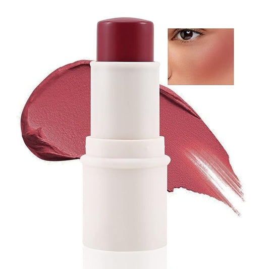 Boobeen Cream Blush stick, Multi Face Blush for Cheek, Lip and Eye, Pigmented Matte Finish for Natural Flush Color, Buildable and Lightweight-Velvo Beauty