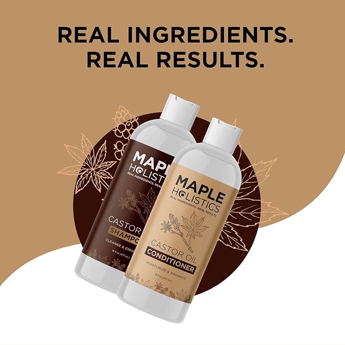 Castor Oil Shampoo and Conditioner Set - Jamaican Black Castor Oil Shampoo and Biotin Collagen Conditioner - Sulfate Free Shampoo and Conditioner for Fine Hair and Dry Scalp Care (Vanilla) -16 Fl Oz-Velvo Beauty