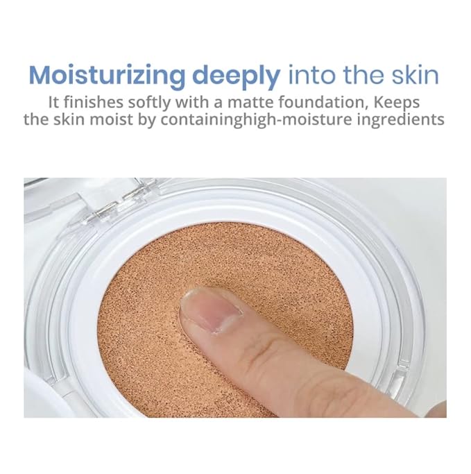 S2ND Zero Fit Matte Cushion Natural Coverage Foundation Air Cushion, Long-Lasting Hydrating Compact (#Pure Light (#17~19))-Velvo Beauty