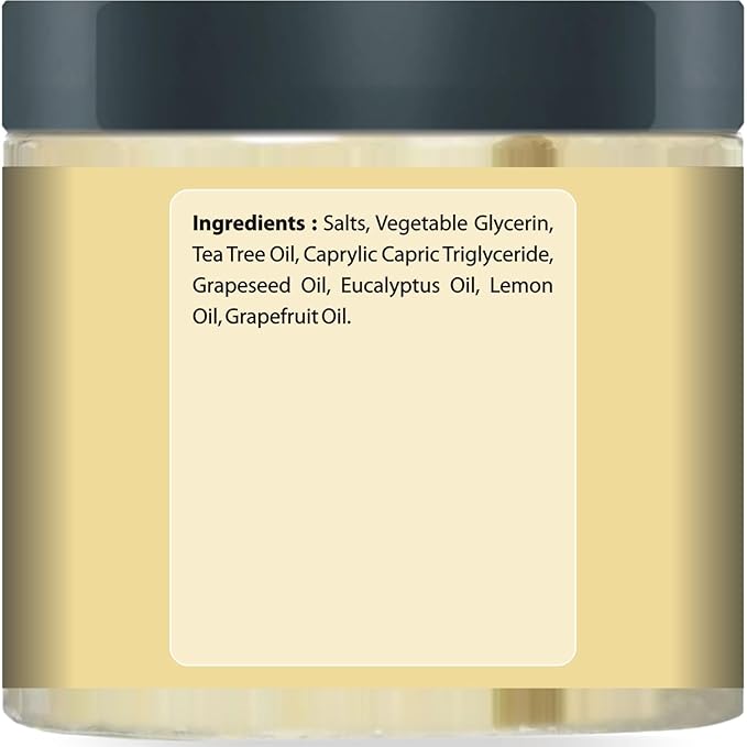 First Botany 100% Natural Tea Tree Oil Body & Foot Scrub with Salt - Best for Acne, Dandruff and Warts, Corns, Calluses, Athlete foot, Jock Itch & Body Odor-Velvo Beauty