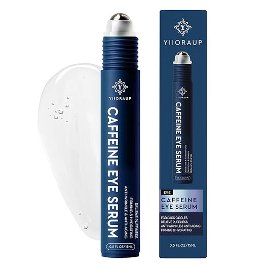 Eye Roller for Bags for Men: Men’s Caffeine Under Eye Cream for Puffy Eyes and Dark Circles Treatment – Cooling Stick Depuffer for Puffiness Reducer 0.45 fl. Oz.-Velvo Beauty